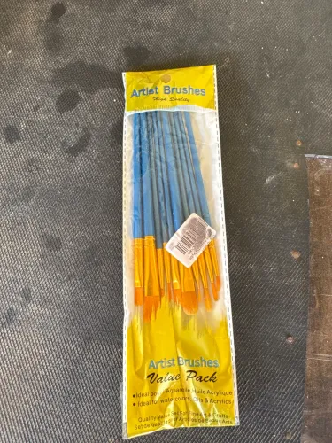 Kit 10 Pincéis Artísticos Pintura Cerdas Macias