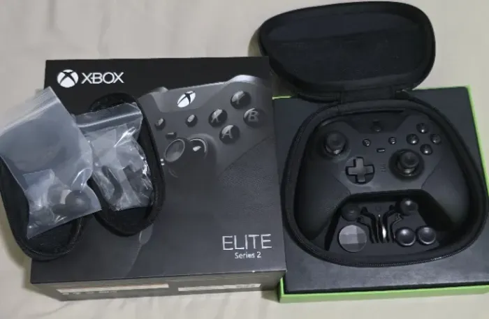 Controle Xbox Elite Series 2 Preto - Completo na Caixa + Kit Extra de Peças - Usado