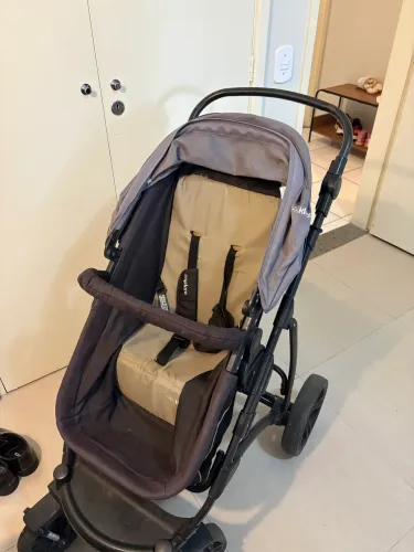 Carrinho de bebê com Moisés