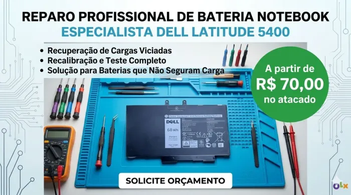 Reparo Baterias Notebook Dell Latitude 5400 e outros modelos
