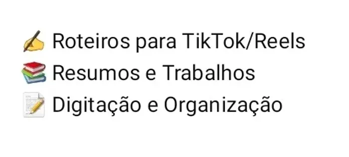 ?Faço roteiros para TikTok e resumo de trabalhos - Entrega rápida?