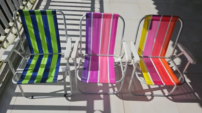 Vendo cadeiras de praia de alumínio