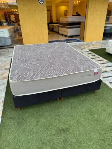 Cama box Queen com colchão FA SEMINOVO TOP - Entrego!