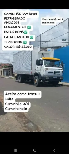 CAMINHÃO TOCO REFRIGERADO