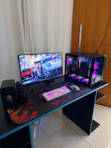 Pc gamer completo + Mesa pego troca passo cartão
