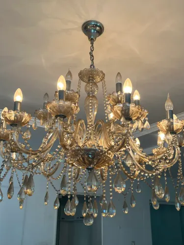 Lustre cristal 18 braços 