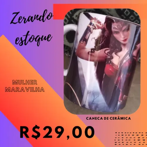 Caneca Mulher Maravilha - Alta Qualidade