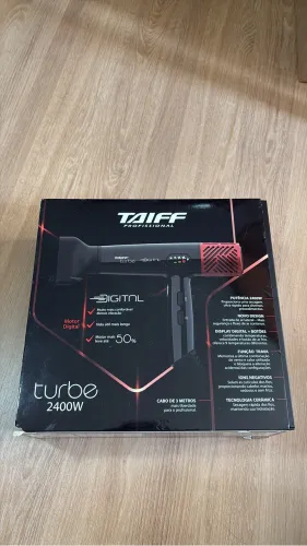 Secador De Cabelo Turbe Digital 2400w Preto Taiff Profissional - Novo
