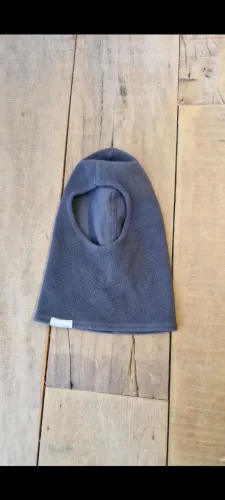 Touca Balaclava Infantil Em Soft Fleece Prumo / Cinza-Escuro