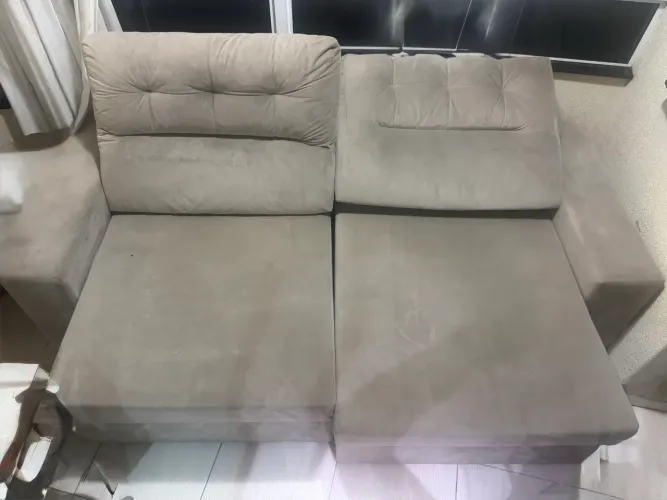 Sofá cama 2 lugares bege