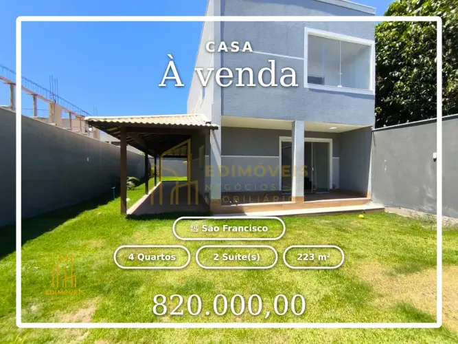 Viva com Estilo em São Francisco: Casa Nova com 5 Vagas de Garagem