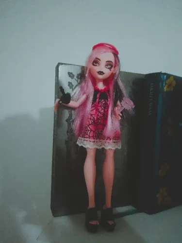 Boneca monster high, completa, com três acessórios e nova, fora da caixa