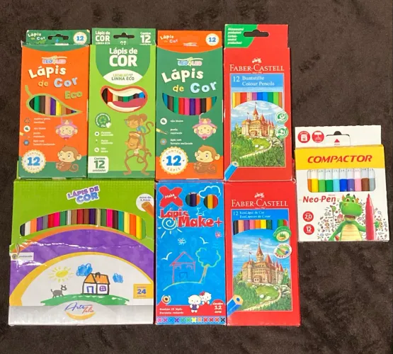 Lote Lápis de Cor Faber-Castell + Leo&Leo + Compactor