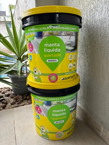 2 Galões Manta Líquida Quartzolit Branca 18kg cada