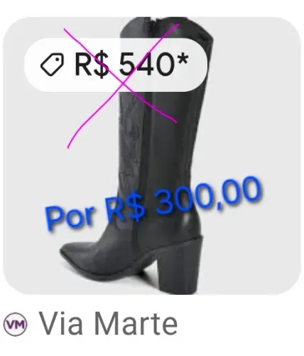 Bota western feminina NOVA nunca usada