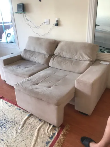 Sofá retrátil 3 lugares sem avarias