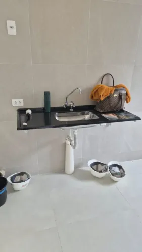 Pia de Cozinha Decoralita 120x54cm + Torneira Docol Primor com Saída para Filtro - Nova!
