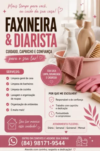 DIARISTA E FAXINEIRA