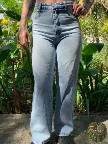 Calça Jeans feminina - Wide Leg