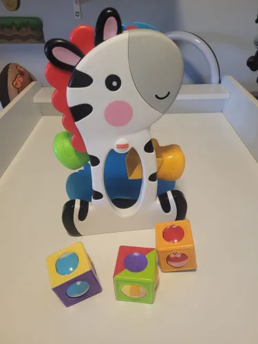 Brinquedo encaixar zebra fisher price