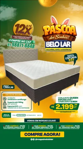 Cama Queen Espuma D33 + Cabeceira Queen
