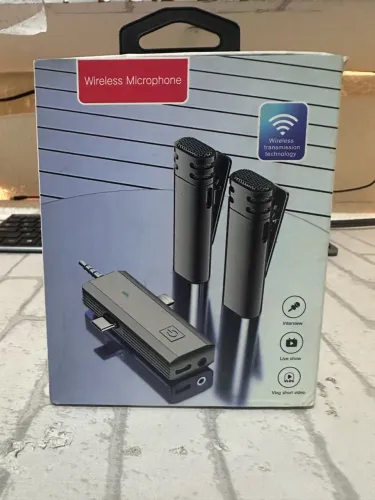 2 Microfones de Lapela sem fio (Android e IPhone)