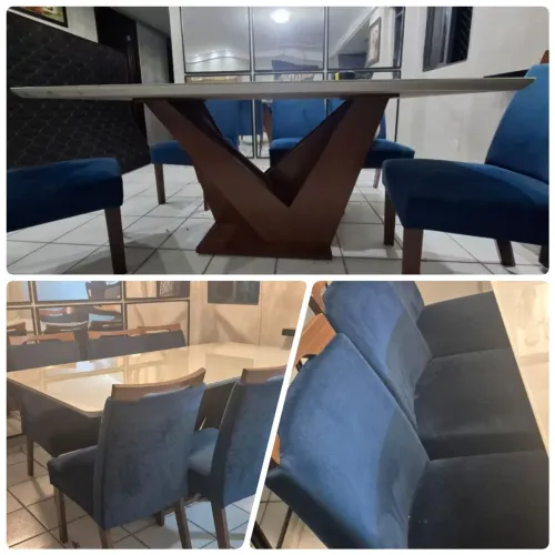 MESA DE JANTAR + 6 CADEIRAS ? R$ 1.000