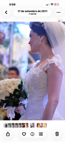 Vendo lindo vestido de noiva - renda