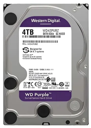 Disco Rígido Interno Western Digital Wd Purple Wd43purz 4tb Violeta-escuro
