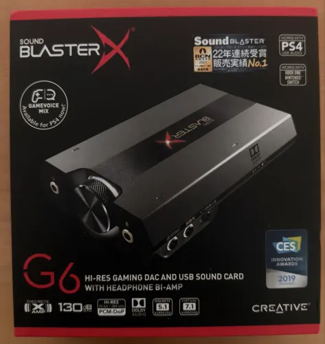 Amplificador de fone de ouvido Sound Blasterx G6