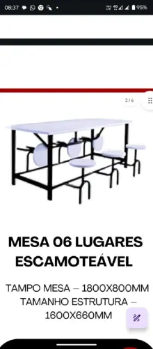MESAS. REFEITORIO SOB ENCOMENDA LOJA CENTERACO NOVOS *