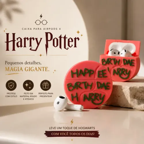 Caixa Airpods 4 - Bolo Harry Potter