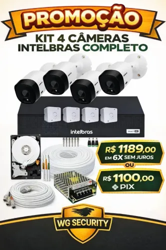 KIT 4 CAMERAS INTELBRAS 