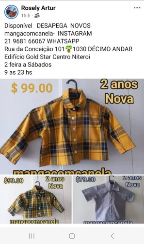 Roupas Infantil Novas - Tbm por SEDEX