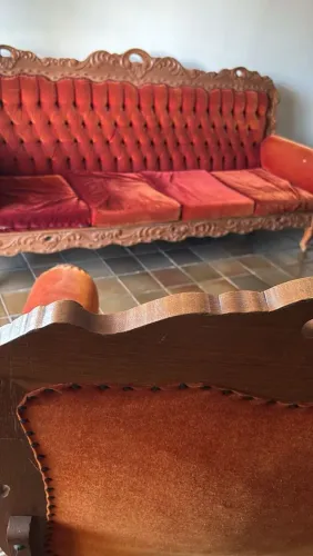 Conjunto de sala Luís XV todo entalhado