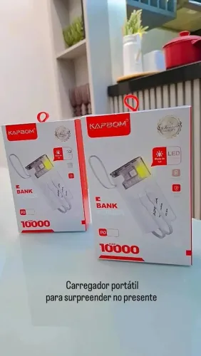 Carregador portátil 10mil amperes para celular 