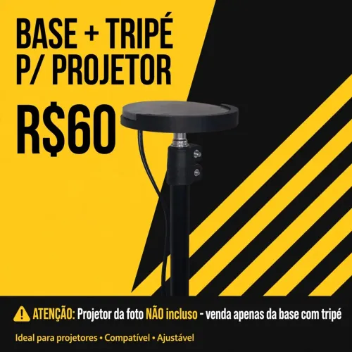 Base de projetor + tripé 
