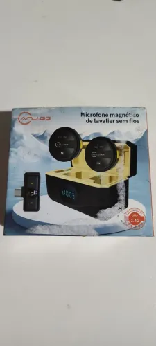 Microfone magnético de lavalier sem fio