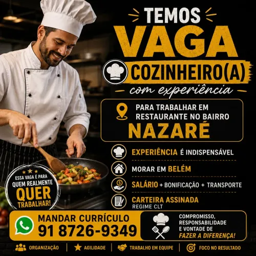 Cozinheira ou Cozinheiro