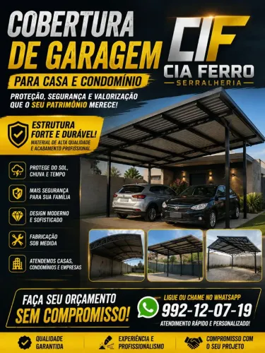 Fabricamos cobertura para garagem