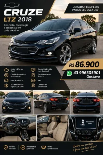 Chevrolet Cruze LTZ 1.4 16V Turbo Flex 4P Aut. 2018