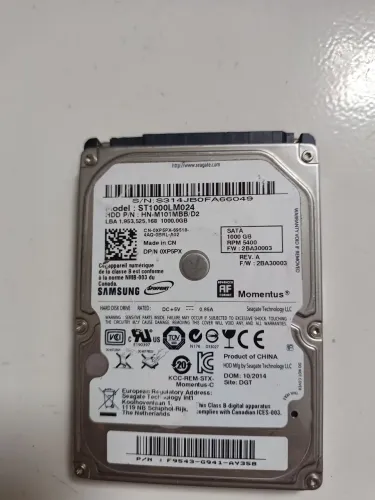 Hd Samsung 1TB 2.5 notebook 