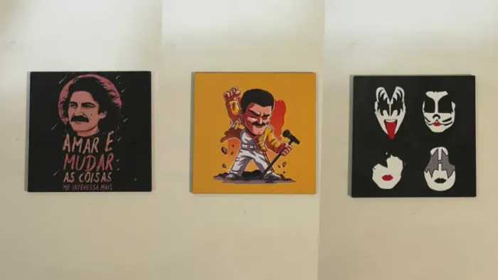3 Quadros MDF Temáticos - Música