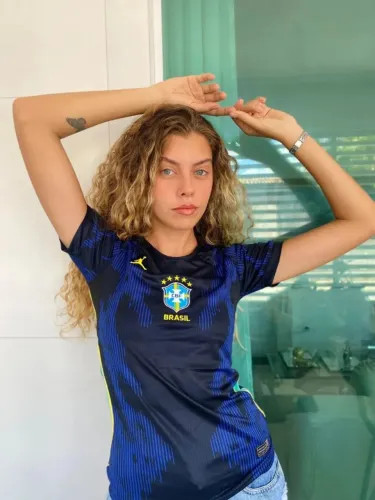 Camisa Azul BRASIL FEMININA