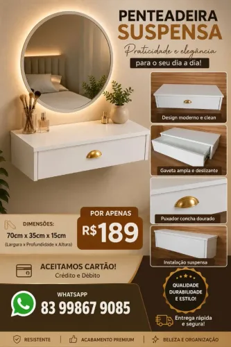 Penteadeira suspensa