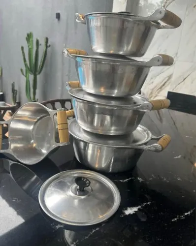 Jogo de 5 panela alumínio batido