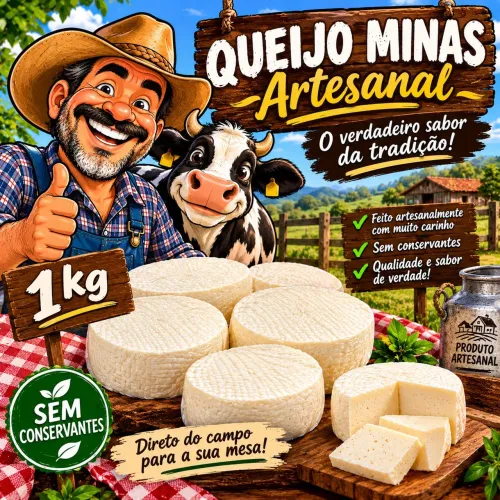 QUEIJO MINAS FRESCAL SEM CONSERVANTES.