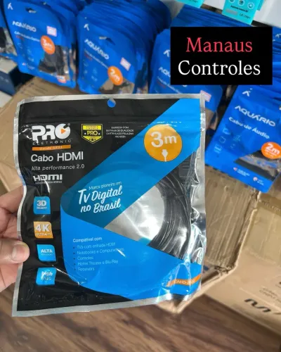Cabo Hdmi de 3 Metros Pro Eletrônic - fazemos entregas