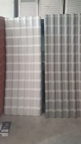 TELHA PVC PLAN BRANCA E CONCRETO