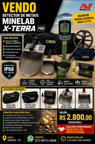 DETECTOR DE METAIS MINELAB X-TERRA PRO